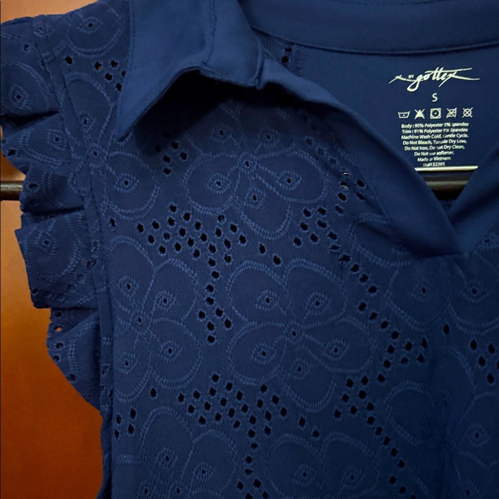 X by Gottex ⭐️NWT⭐️ navy tennis/golf top size small - Picture 4 of 8